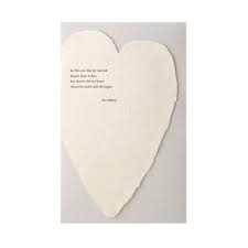 Leo Tolstoy Quote Handmade Paper Letterpress Deckled Heart Card - oblation  papers & press