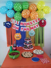 Little Monster Baby Shower Monsters Babyshower Decorations Party Baby Baby Shower Monster Theme Monster Baby Showers Baby Shower Fun