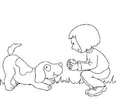 Check the best collection of disegni da color. Disegno Di Bambina Che Gioca Con Il Cagnolino Da Colorare Acolore Com