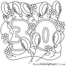 It is a lot of fun to create for your kids. 30 Years For Kids Happy Birthday Colouring Page