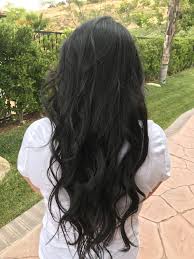 Model with long healthy wavy hair. Long Dark Wavy Loose Curls Layered Long Layered Hair Long Hair Styles Black Wavy Hair