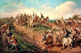 B) a primeira etapa da monarquia brasileira teve dificuldades para se consolidar, o primeiro reinado foi curto e marcado por tumultos e conflitos entre d. Independencia Do Brasil