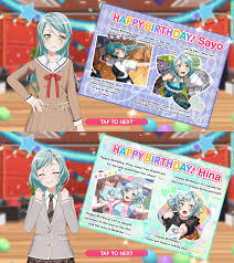 N/a blue roses in harmony imai lisa: Sayo And Hina S Birthday Cards Bang Dream Distributor