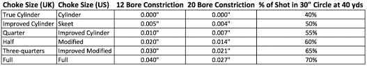 20 Gauge Choke Tube Chart Bedowntowndaytona Com