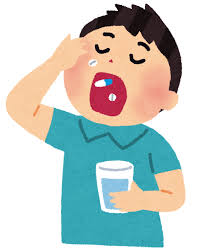 薬を飲んでいる人のイラスト | かわいいフリー素材集 いらすとや