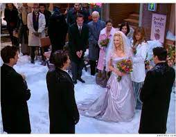 I Loved Pheobe S Wedding On Friends The Blizzard The Purple Tint Dress The Bridesmaid Dresses Loved It Friends Phoebe Mike Friends Wedding Movies