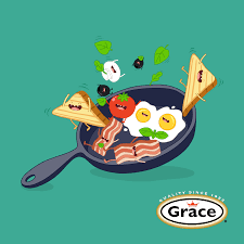 Good Morning Animation Gif By Grace Foods Good Morning Animation Funny Breakfast Comic Character