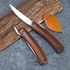 Katsu D2 Steel Handmade Japanese Classic Pocket Folding Knife With Single Piece Cocobolo Wood Handle Check Out This Great Knife Folding Knives Wood Handle