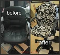 No Sew Cover For Office Chair Tutorial My House My Home Recover Office Chairs Diy Office Home Diy