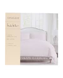 Nicole miller set of 2 quilted white shams w/ blue and white stripe trim. Nicole Miller Comforter Set