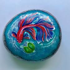 Your Place To Buy And Sell All Things Handmade Painted Rocks Betta Fish Rock Art