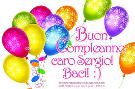 Cdb Cartoline Per Tutti I Gusti Cartolina Buon Compleanno Caro Sergio Augu Buon Compleanno Compleanno Auguri Di Buon Compleanno