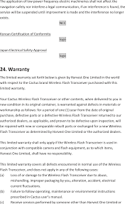 Wftv6ii Cactus Wireless Flash Transceiver V6 Ii User Manual V6ii Harvest One