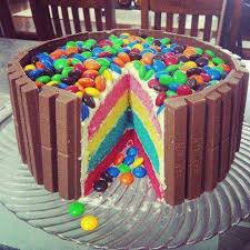 Recette Rainbow Cake Classique En Video Recette Gateau Multicolore Fondue Au Chocolat Gateau Kitkat