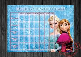 Personalised Disney Frozen Kids Rewards Chart Sticker