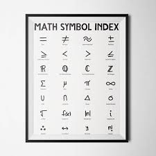 Math Symbol Index Poster For Classrooms Teachers Instant Download Secondary Math Classroom Decor Mathematics Typography Print Math Classroom Math Classroom Decorations Teaching Geometry