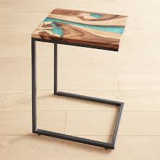 Moraine Wood Teal Resin C Table Pier 1 Imports C Table Furniture Table