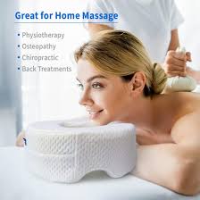 Face down pillow or face cradle for bed or massage table
