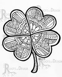 Check spelling or type a new query. Instant Download Coloring Page Four Leaf Clover Shamrock Print Zentangle Inspired Doodle Art Printable Shamrock Coloring Pages Coloring Pages Doodle Art Design