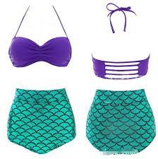Unique Mermaid Style Bandange 2 Pc Bikini Set 3 Styles Xs 2xl Mermaid Fashion Bikinis Mermaid Bikini