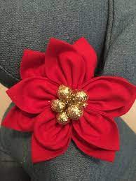 Flower Collar Attachment Accessory For Dogs And Cats Christmas Poinsettia Flower Christmas Cats Poinsettia Flower Christmas Poinsettia