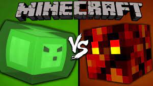 Few are as deadly as the magma cube locking sights on you. Slime Vs Magma Cube Minecraft Youtube