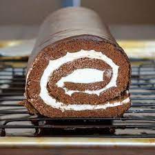 Chocolate Roll With Marshmallow Cream Filling Recipe Recipe Jelly Roll Cake Desserts Cake Roll Recipes