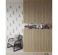 Natural Oak Bamboo Panel Wall Slats, 24 pcs in box. Artvoom Wall Decor.