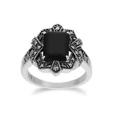 Bague argent rétro, une idée cadeau bijou ancien. Gemondo Bague Argent Sterling Marcassite Argente Onyx Noir Argente Achat Vente Bague Anneau Soldes Sur Cdiscount Des Le 20 Janvier Cdiscount
