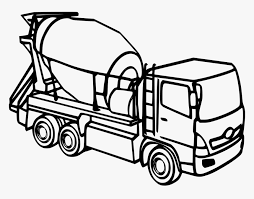Concrete mixer truck coloring book for kids. Color Page Concrete Truck Hd Png Download Kindpng