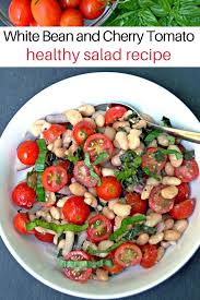 White Bean Cherry Tomato Salad Recipe In 2020 Healthy Salad Recipes Tomato Healthy Cherry Tomato Salad