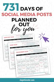 Get Results On Social Media With 365 Days Of Post Ideas And Hundreds Of Images Planned Out For You Social Media Content Calendar Marketing Strategy Social Media Social Media