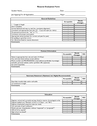 Writing a professional resume is a very important step in your job hunt. Free 14 Resume Evaluation Forms In Pdf Ms Word
