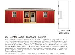 12'x24′ • 12'x28′ • 12'x32′. Center Cabin Buildings By Premier