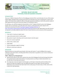 Natural Selection And The Evolution Of Darwin S