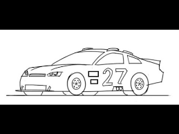 Car drawing, finished with marker and crayons. How To Draw Race Cars Easy Howto Techno