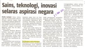 Pemebalajaran inovatif, dan inovasi model pembelajaran. Sains Teknologi Inovasi Selaras Aspirasi Negara 27 Mei 2015