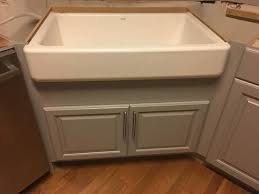 Hampton Bay Hampton Assembled 36x34 5x24 In Farmhouse Apron Front Sink Base Kitchen Cabinet In Natural Hickory Ksbd36 Nhk The Home Depot In 2020 Apron Front Sink Drop In Kitchen Sink Farmhouse Apron Kitchen