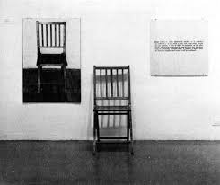 Image Of Joseph Kosuth S One And Three Chairs 1965 On Display In Various Versions Around The World The Artwork Cons Joseph Kosuth Conceptual Art Conceptual
