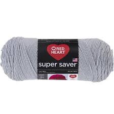 red heart super saver 7 ounce light grey yarn 1 each