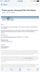 Account opening date & time: Fifth Third Bank 5 3 Approval Myfico Forums 4706834