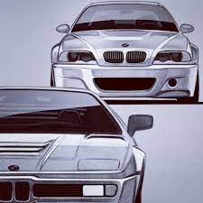 working late on sunday erm sure if that involves drawing the coolest bmws for a commission workinglate artwork classicbmw m3csl 色鉛筆 青 色