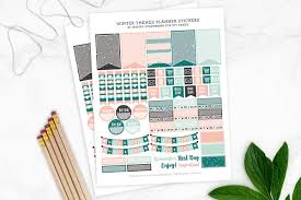 Download free motivational printable planner stickers for cricut print then cut to make your own stickers by pineapple paper co. Winter Planner Stickers With A Cute Theme Free Printable Diy Candy