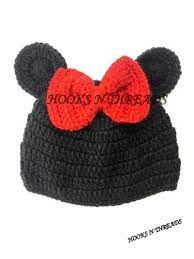 Hooks N Threads Red Black Handmade Crochet Mickey Mouse Baby Hat Rs 320 Piece Id 18988711212