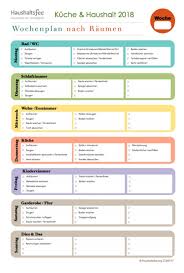 Wochenplan Hausarbeit Nach Raumen Wochen Planer Haushaltsfee Wochenplan