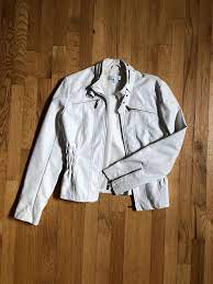 New York And Company Premium Quality White Leather Jacket Originally 130 Fashion Clothing Shoes Accessori White Leather Jacket Fashion Clothes For Women