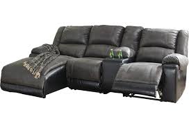 Ashley does not cover cracking leather over one year after purchase. Ashley Furniture Signature Design Nantahala 5030116 19 57 41 Reclining Chaise Sofa With Storage Console Del Sol Furniture Reclining Sectional Sofas