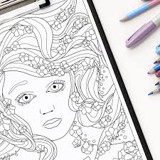 Free printable under the sea coloring pages for adults. Ocean Girl Coloring Page Sarah Renae Clark Coloring Book Artist And Designer