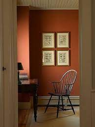 Not a 'true' orange, which sits perfectly in the middle of red and yellow, it this colour is part of our alitex collection, and will add flourish to your home and garden. Willow Decor A Pennsylvania Farmhouse Colonial Interior Historic Paint Colours Orange Accent Walls
