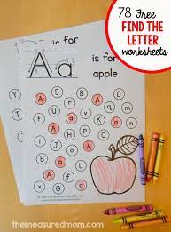Free Find The Letter Alphabet Worksheets The Measured Mom Alphabet Preschool Alphabet Activities Preschool Worksheets